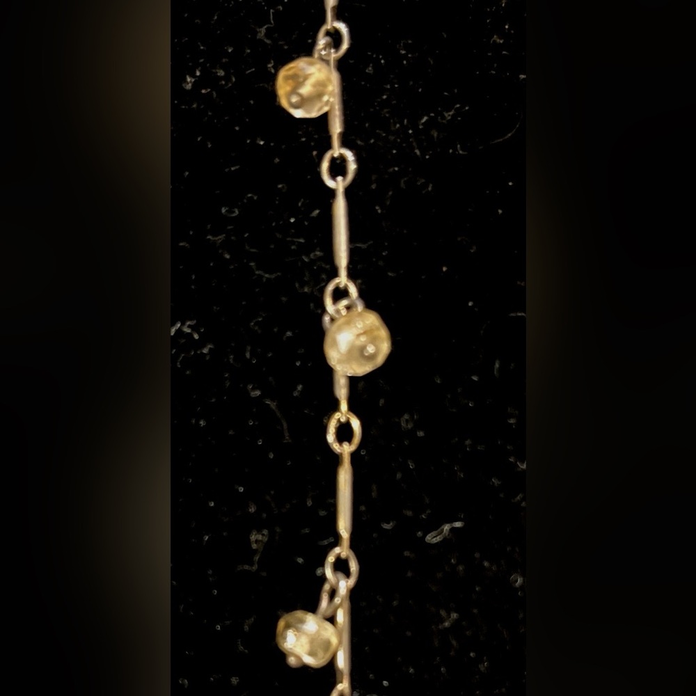 Delicate Gold Tone Beaded Necklace - Picture 2 of 4